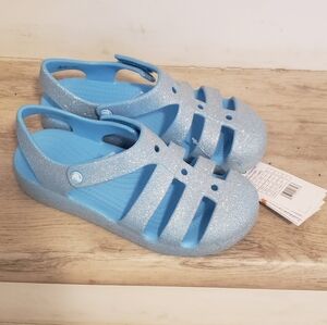 CROCS Kids Sparkling Blue Sandals
